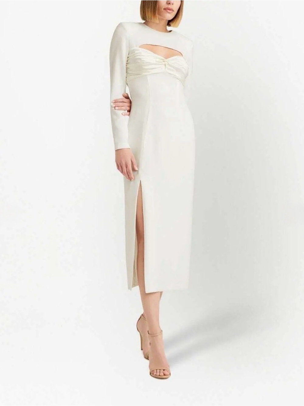 NWT | Cinq A Sept | Pauline Cut Out Midi Dress | White | Size 6